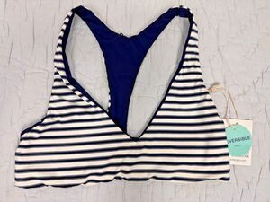 Carve Designs La Jolla Reversible Top, Dash Stripe, Medium, New!